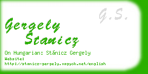 gergely stanicz business card